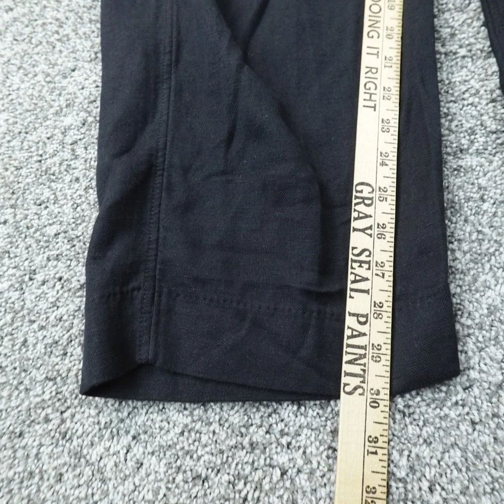 Abercrombie Fitch Pants Mens 29X32 Black Baggy Trouser Wide Leg Linen Chino